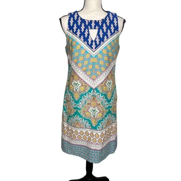 Nine West Dresses & Skirts - NINE WEST Colorful Print Shift Dress. Size 4